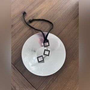 Black and Silver Geometric Necklace